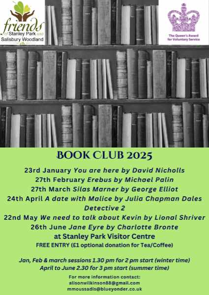 Book Club - Friends of Stanley Park Blackpool   2025 dates