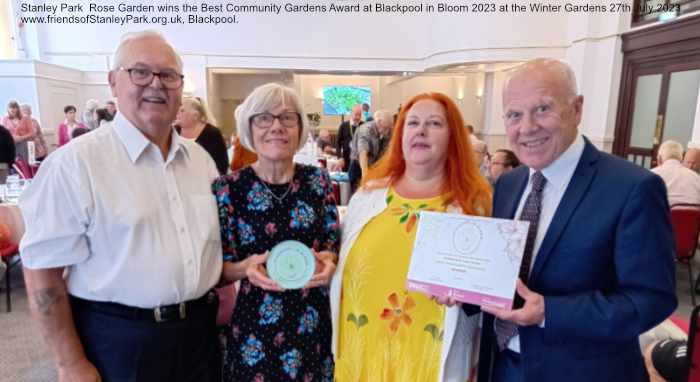 Stanley Park Blackpool Rose Garden wins the Blackpool in Bloom  Best Community Gardens 2023