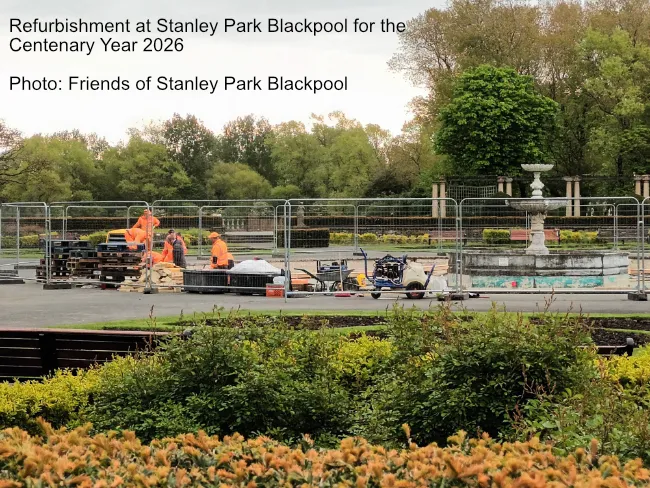 Fountain refurbishment on Stanley Park Blackpool, 2026