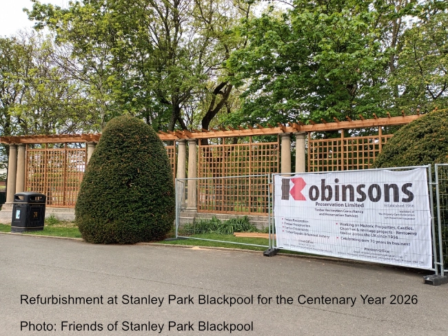 Italian Gardens refurbishment Stanley Park Blackpool, 2026